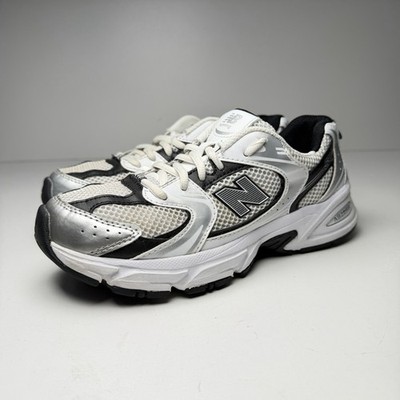 New Balance 530 Turnschuhe weiß silber schwarz Fitnessstudio Training Damengröße UK 5