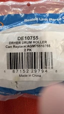 DE10755 for LG AGM75510755 Dryer Drum Rollers Support Wheels 2 Pack