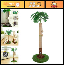Indoor Cat Scratching Post 35.43" Tall - Sisal Rope Palm Tree with Hanging Ball