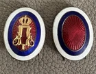 WW1 Serbia Officers Cap Badges Peter 1st Nice see pics J10