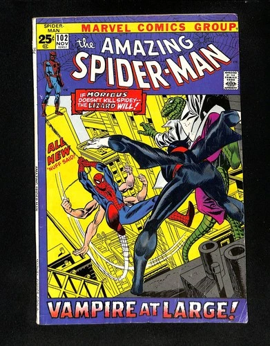 Amazing Spider-Man #102 VG+ 4.5 (Restored) 2nd Appearance of Morbius! Marvel