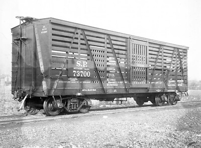 Southern Pacific Viehwagen 73700 bei der Ralston Steel Car Co 5 x 7 Foto