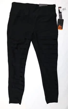 RBX Women's Large (L) Black Ripped Slit 7/8 Ankle Length Leggings NEW NWT