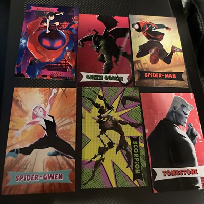 Spiderman Into the Spiderverse Movie AMC 6 Card Lot Peni Parker Marvel Rivals