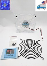 BOK 120mm Blue LED ATX PC Power Supply Cooling Fan 0.18A 2pin DC 12V,Black Grill