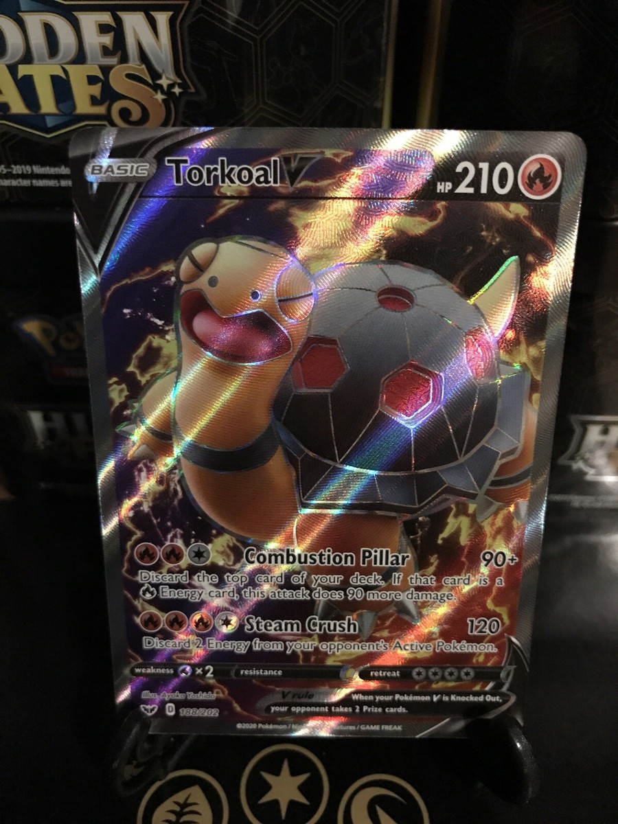 torkoal v pokemon card value Torkoal V ULTRA RARE 024/202 Sword and Shield Base Set Pokemon TCG NM HOLO