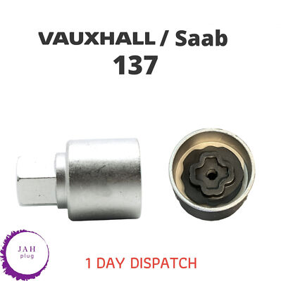 Radschloss-Schlüssel mit Nuss 137, Radschrauben-Entferner für Vauxhall Saab