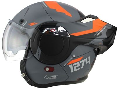 Casco Motocicletta F242 Modulare - Doppia Visiera Reverse Flip, Omologato 22.06 Per Uomo E Donna - Foto 6