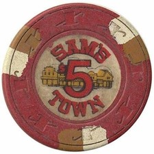 Sam's Town Casino Las Vegas Nevada 5 Chip 1979