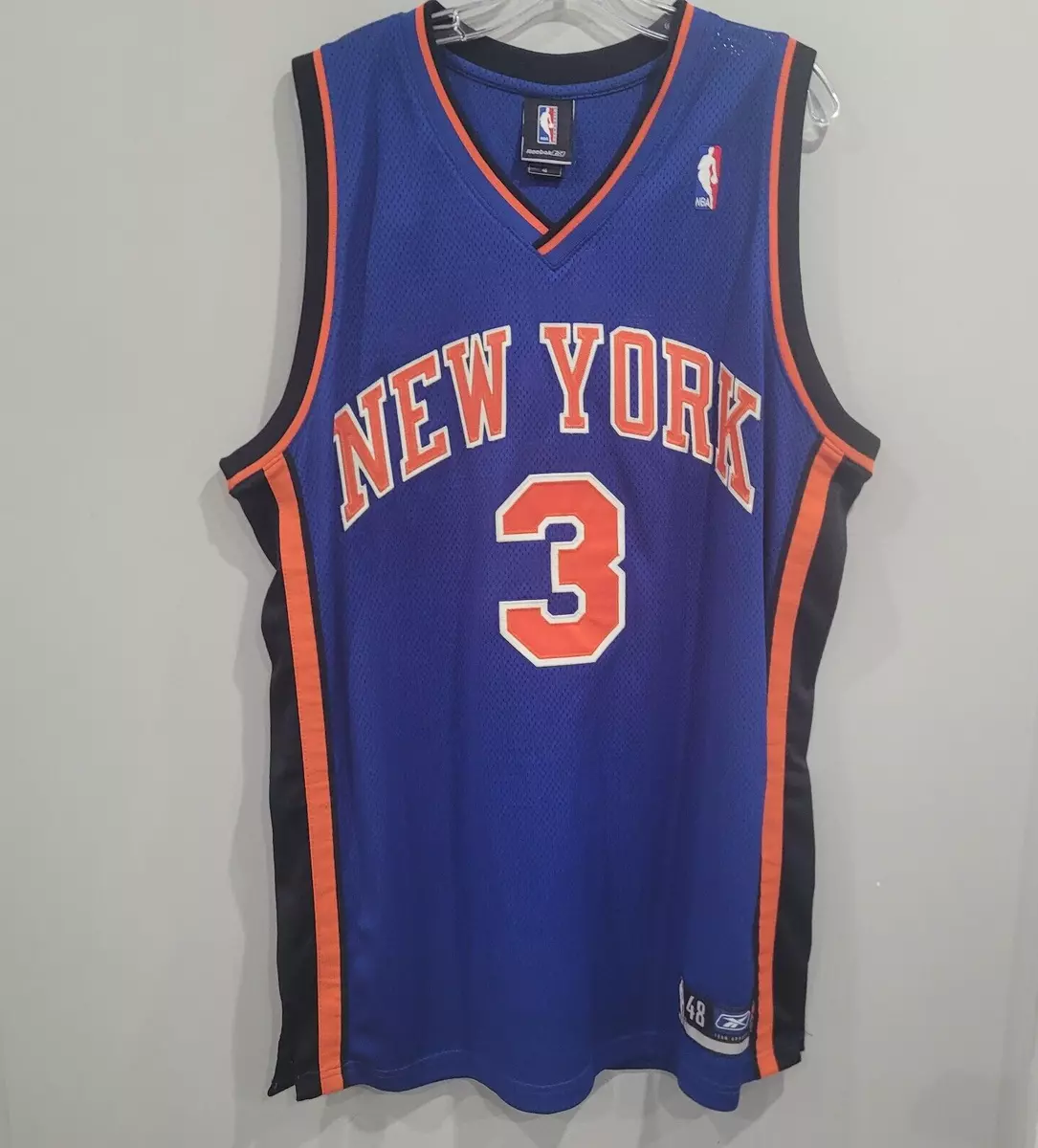 Vtg #3 STEPHON MARBURY New York Knicks NBA Rebook Authentic Jersey
