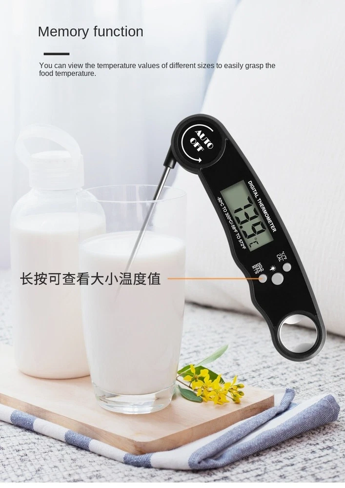 Folding Meat Thermometer Electronic Barbecue Thermometer Home Bottle Opener
