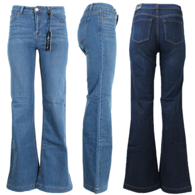 Women's Wax Jean Wide Leg Denim Jeans Junior Size