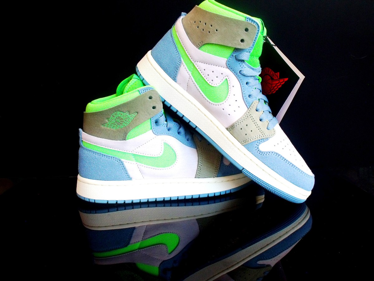 NIKE AIR JORDAN HIGH ZOOM CMFT -Electric Green Volt- Mid Top Sneaker 