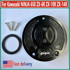 US For Kawasaki NINJA ZX14 1000 ZX6R Z1000 Z800 Gas Oil Tank Cover Fuel Tank Cap