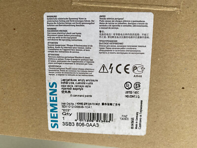 Siemens SIRIUS 3SB3 806-0AA3 Leergehäuse, 6 Befehlsstellen, IP65   NEU & OVP