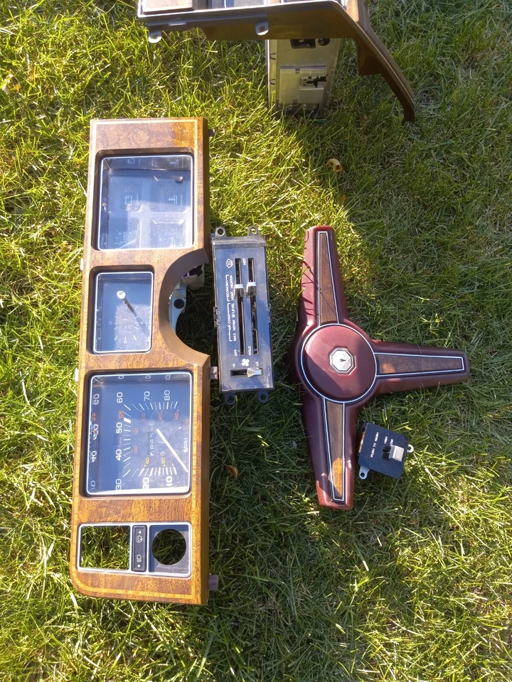 Pontiac Bonneville 1981 racimo de madera radio bisel guantera volante Foto 2 de 4