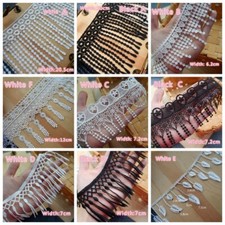 1M Tassel Lace Trim Edge Fringe Sewing Trimming Wedding Dress Curtain Craft