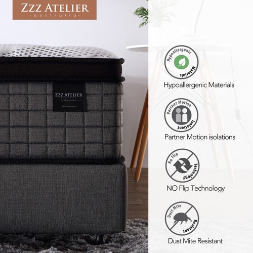 SINGLE Mattress - 7 Zone Pocket Spring Mattress - Latex Euro Top *Chiro Endorsed - Picture 4 of 14