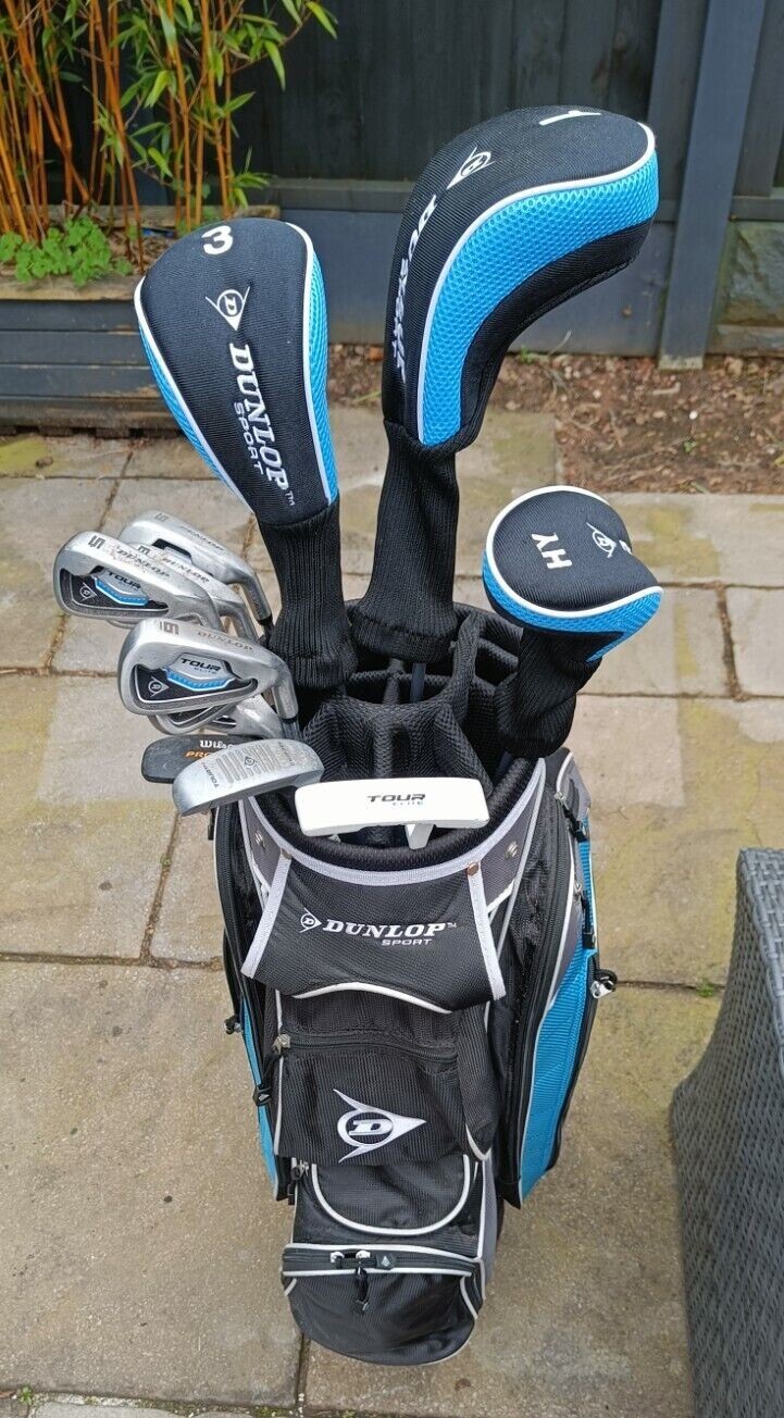 NICE SET OF MENS DUNLOP MAX GOLF CLUBS IN A MATCHING STAND BAG eBay