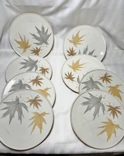 Vintage MCM Iroquois Ben Seibel Harvest Time Autumn Leaf - 10" Dinner Plates