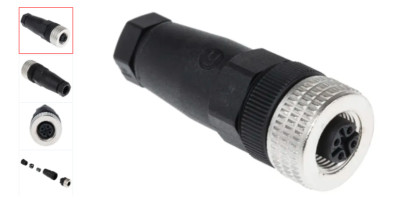 Hirschmann E Male, Female, M12 for Cable Mounting, 4 Pin, Screw Terminal, M