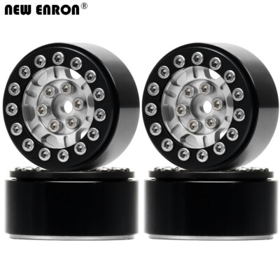 Alloy 1.0 Beadlock Wheel Rim White for 1/24 Axial SCX24 FMS FCX24 Traxxas TRX4-M