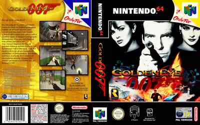 GoldenEye 007 N64 Game Case Box Cover Art Work Only (No Game)