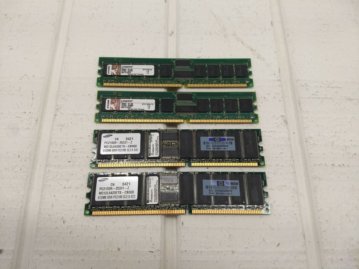 Samsung 1GB 2x512MB PC-2100R DDR-266 ECC Kingston KTC7494