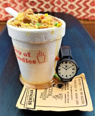 Woo & Locke Office Cup Noodles Lenticular Watch 3D Food Refrigerator Magnet RARE