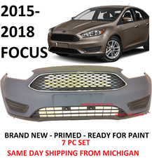 2015 2016 2017 2018 Ford Focus Front Bumper Cover Complete Grill Lower Upper