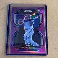 2022 PANINI PRIZM YOHEL POZO PURPLE RC ROOKIE TEXAS RANGERS #220 A-52