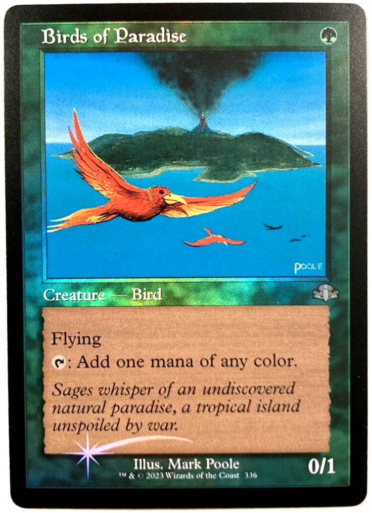 MTG Birds of Paradise *RETRO FRAME FOIL* Dominaria Remastered 336