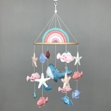 Under the sea mobile girl Ocean baby mobile Nautical nursery mobile crib