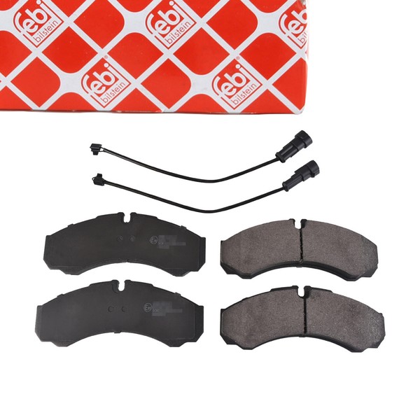 febi 116409 BremsbeläGe + Warnkontakt FüR Nissan Cabstar NT400 Cabstar Hinten-image