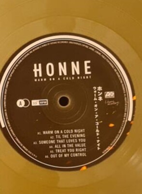 Honne Warm On A Cold Night LP Gold Vinyl w Inner & Signed Print UK