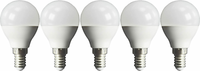 5Er Set Led Tropfenlampe Mcshine, E14, 6W, 480Lm, 160°, 3000K, Warmweiß,Ø45X78Mm