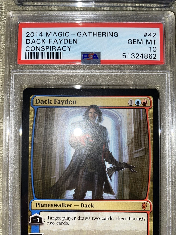 PSA 10 Pop 1 Gem DACK FAYDEN CONSPIRACY MTG MAGIC THE GATHERING - Image 2 of 4