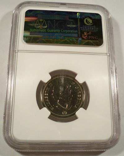 2007 CANADA 25c NGC MS67 CONGRATULATIONS MINT COLORIZED QUARTER MS 67 - Picture 2 of 3