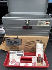 Rare Sears Craftsman Usa Nos 18 Steel Tool Chest Box W Tote Tray 6501 Vintage