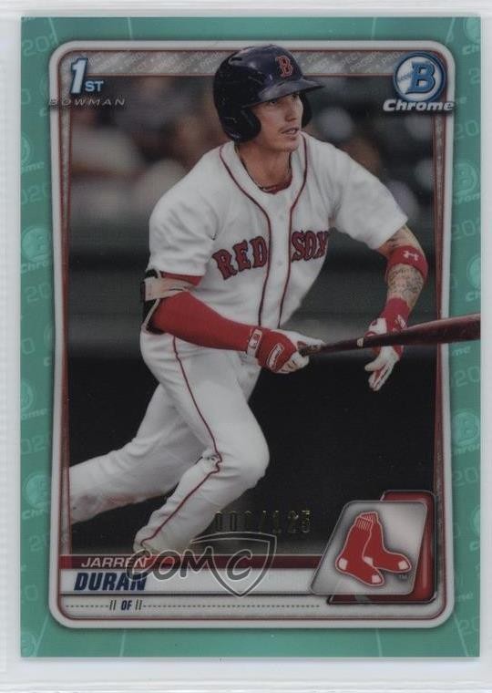2020 Bowman Chrome Prospects Aqua Refractor 8/125 Jarren Duran #BCP-144