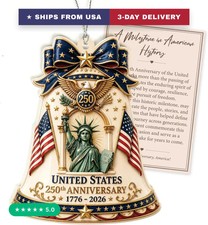 250 Anniversary USA Merchandise - Christmas Ornament 2026 - United States 250th