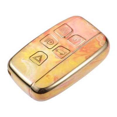 uxcell Car Key Fob Cover 5 Button Remote Key Fob Case Orange for Range Rover