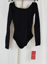 Capezio Girls' Team Basics Long Sleeve Leotard Black Size I