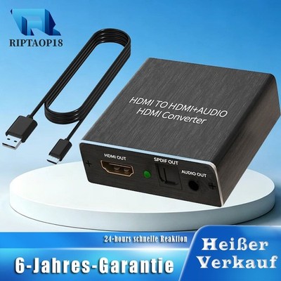 HDMI Audio Extractor 4k HDMI Optisch Splitter Adapter Konverter  3,5mm Stereo