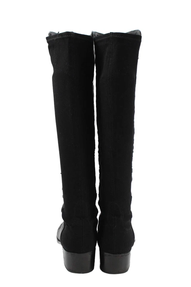 Botas hasta la rodilla acolchadas de cuero para mujer Stuart Weitzman negras talla 7 medianas Foto 3 de 4