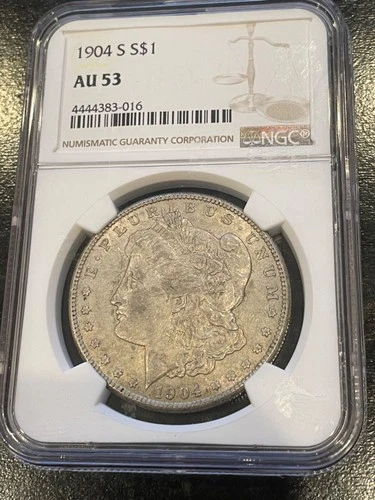1904-S Better Date Morgan  AU53 Solid Coin