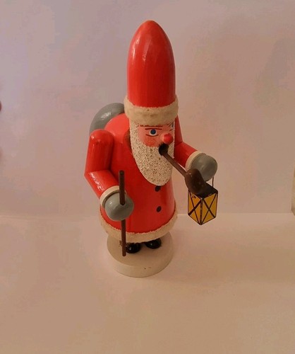 DDR Erzgebirge Räuchermann Nikolaus Weihnachtsmann Sack u Rute ca 18,7cm ! - Bild 5 von 8