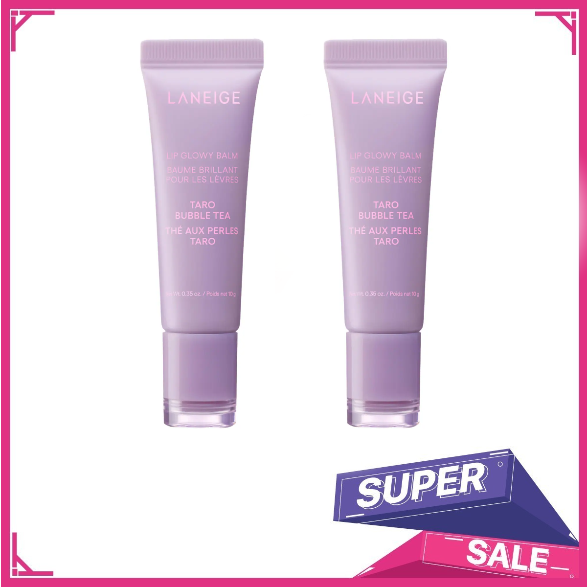 Taro Bubble Tea Lip Glowy Hydrating Balm with Shea Butter