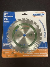OSHLUN 8" 24 TOOTH GENERAL PURPOSE FRAMING CARBIDE TIP BLADE