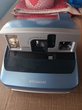 Polaroid One600 Folding Instant Camera Blue/Silver UNTESTED